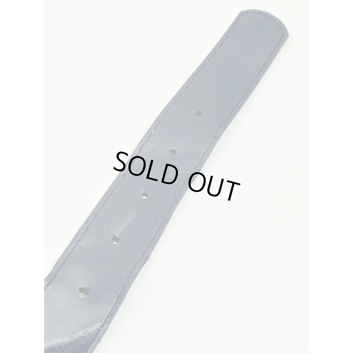 画像9: レトロアンティーク  フェイクレザー ネイビー ヴィンテージ 古着 ベルト (9)