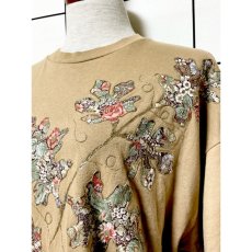 画像6: フラワーパッチ ラメ オーバーサイズ XL レトロ アメリカ古着 ヴィンテージ Tシャツ (6)