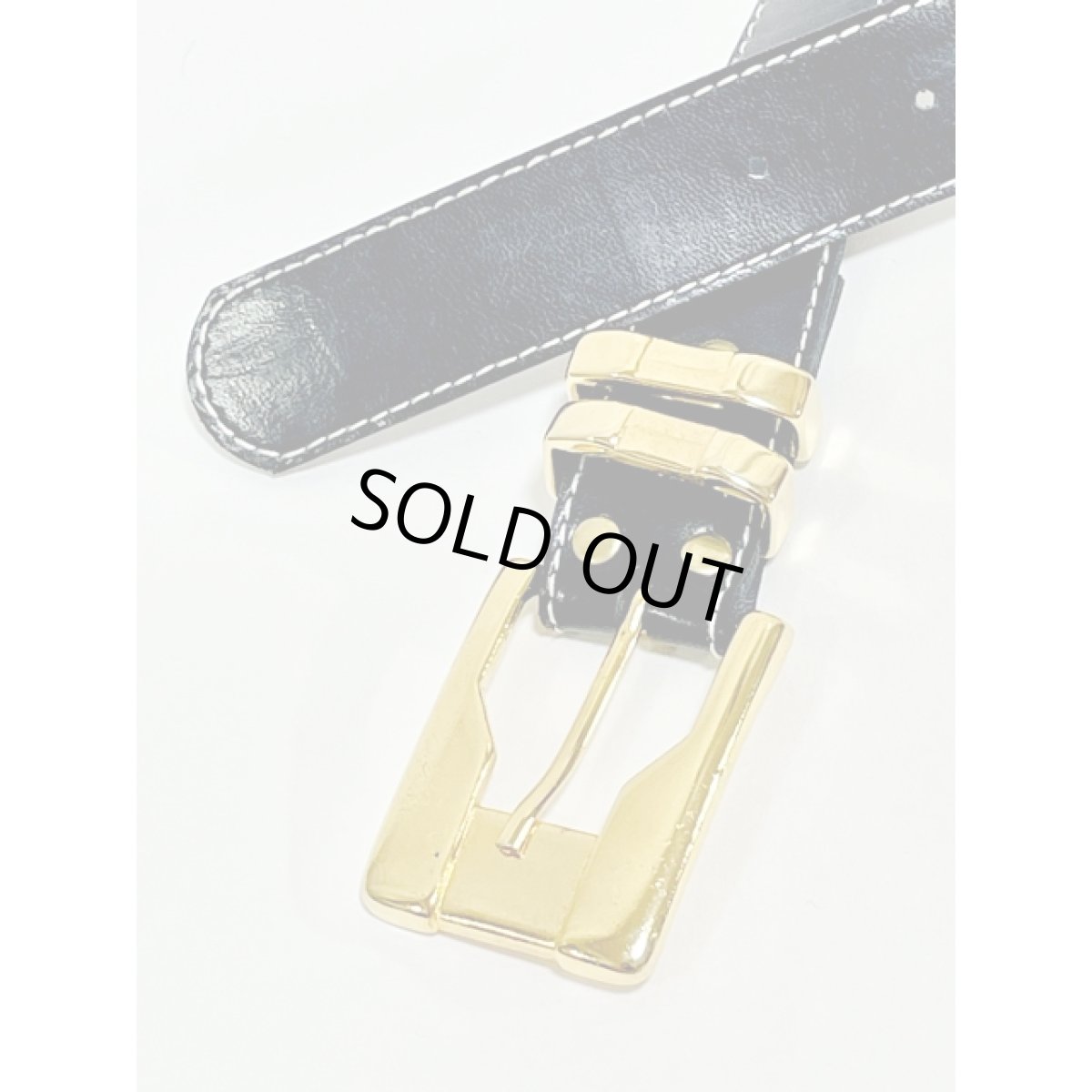 画像4: レトロアンティーク  フェイクレザー ネイビー ヴィンテージ 古着 ベルト (4)