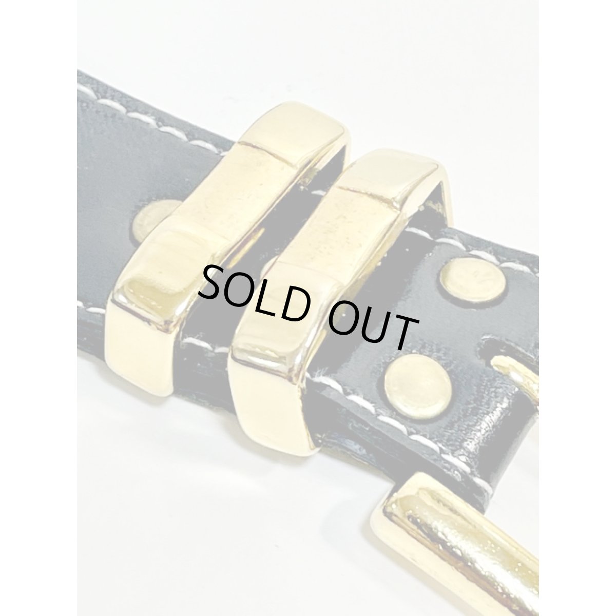 画像7: レトロアンティーク  フェイクレザー ネイビー ヴィンテージ 古着 ベルト (7)