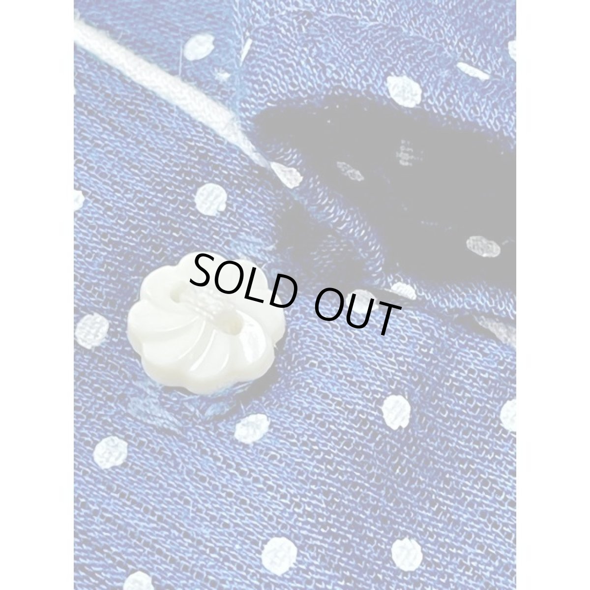 画像11: ドット柄 プリーツ切り替え ネイビー リボン ウエストゴム 半袖 レトロ アメリカ古着 ヴィンテージワンピース (11)