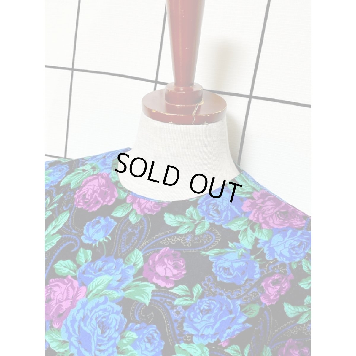 画像5: 花柄 ペイズリー 半袖 レトロ アメリカ古着 ヴィンテージワンピース (5)