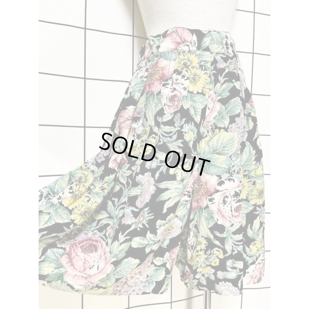 画像4: 花柄 ウエストゴム レトロ アメリカ古着 ヴィンテージパンツ (4)