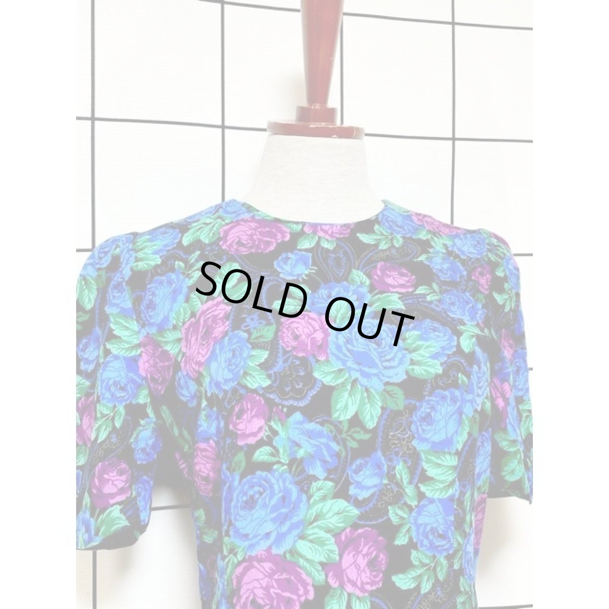 画像6: 花柄 ペイズリー 半袖 レトロ アメリカ古着 ヴィンテージワンピース (6)