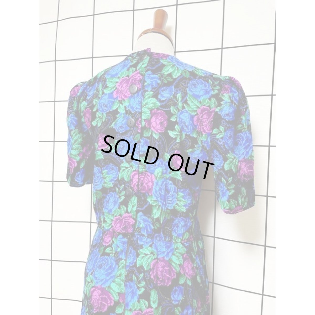 画像3: 花柄 ペイズリー 半袖 レトロ アメリカ古着 ヴィンテージワンピース (3)