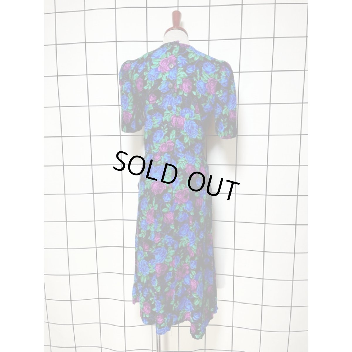 画像2: 花柄 ペイズリー 半袖 レトロ アメリカ古着 ヴィンテージワンピース (2)