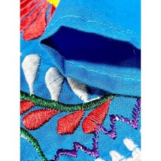 画像13: メキシカンドレス 花刺繍 フォークロア 半袖 レトロ ヴィンテージ Mexico 古着 (13)