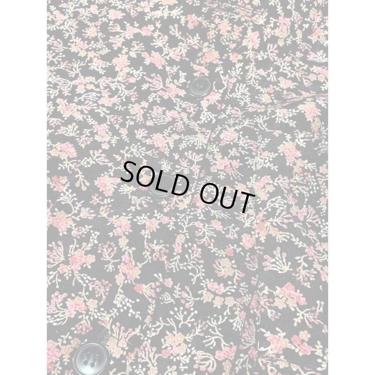 画像10: 花柄 ブラック ウエストゴム レトロ アメリカ古着 ヴィンテージワンピース  (10)