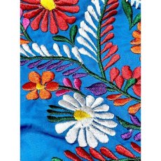 画像10: メキシカンドレス 花刺繍 フォークロア 半袖 レトロ ヴィンテージ Mexico 古着 (10)