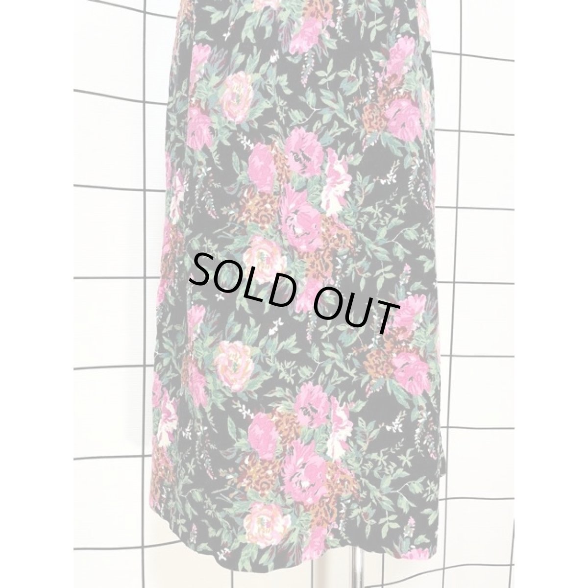 画像3: 花柄 ウエストゴム レトロ アメリカ古着 ヴィンテージスカート (3)