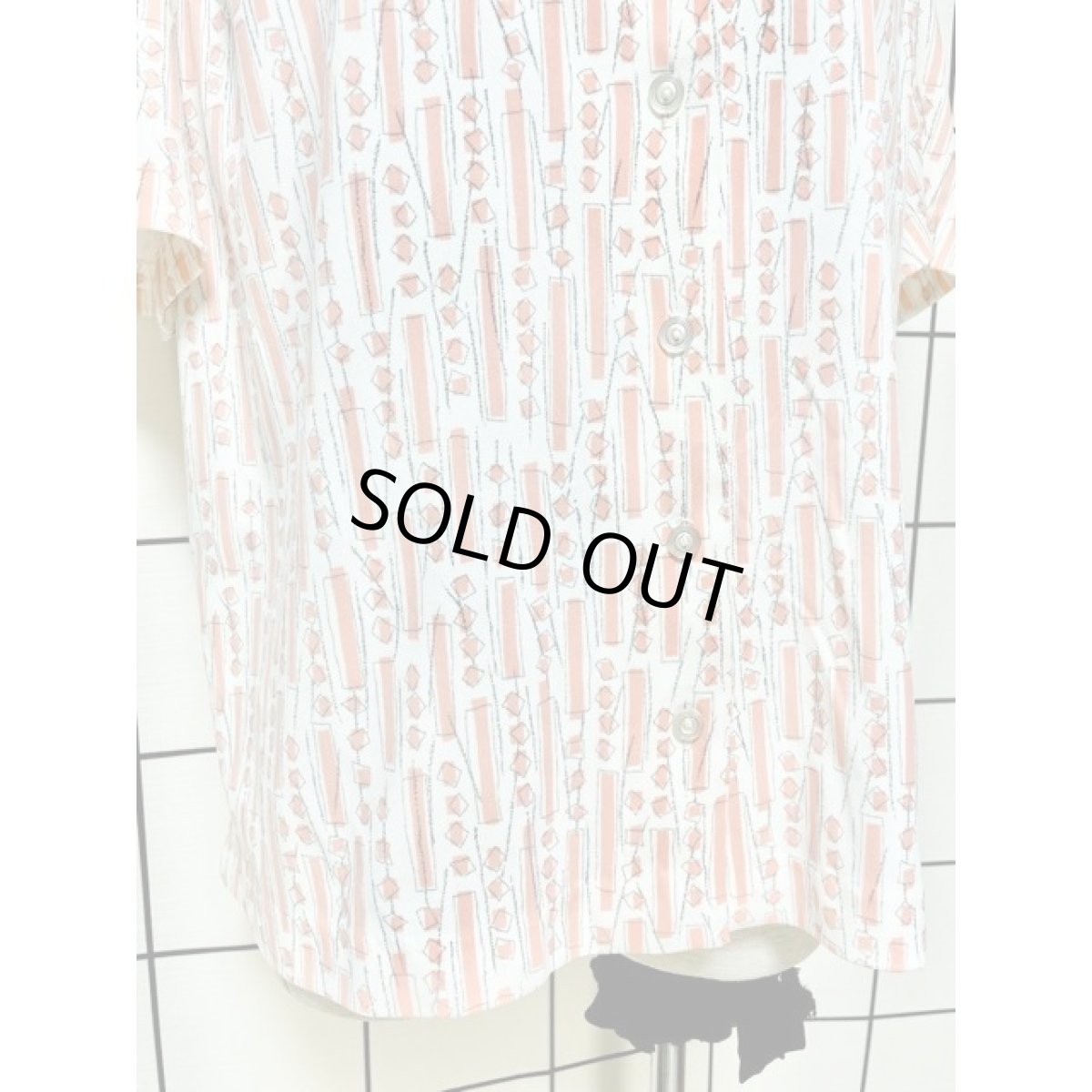 画像7: アート柄 半袖 アメリカ古着 シャツ ヴィンテージブラウス (7)