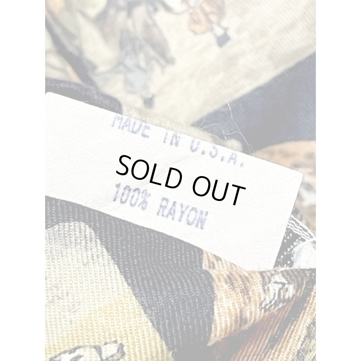 画像14: 馬柄 風景柄 レトロ アメリカ古着 長袖 シャツ ヴィンテージブラウス (14)