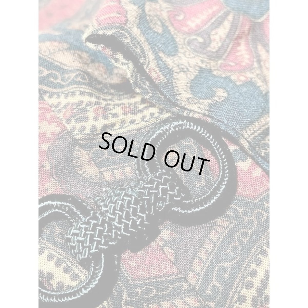 画像13: チャイナ風装飾 レイヤード調 ベロア襟 レトロ アメリカ古着 ヴィンテージワンピース (13)