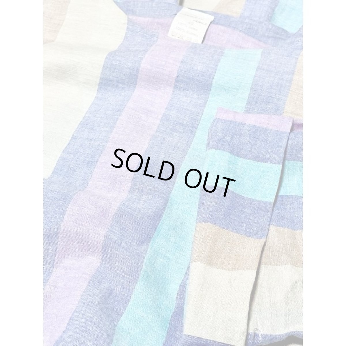 画像10: フランス製 ストライプ ウエストゴム レトロ ヨーロッパ古着 ヴィンテージワンピース  (10)