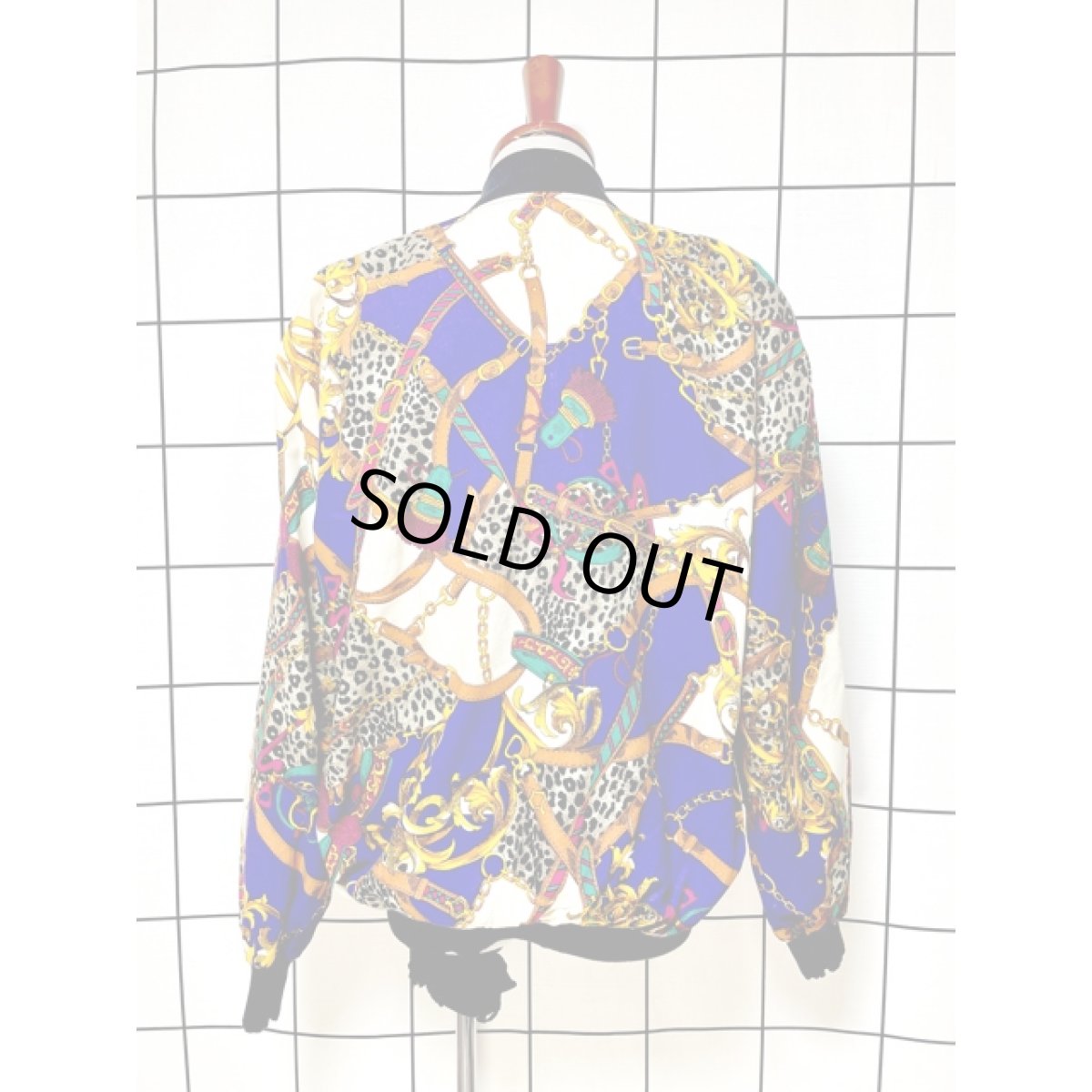 画像2: スカーフ柄 カラフル ジップアップ アメリカ古着 ジャンパー ヴィンテージブルゾンジャケット (2)