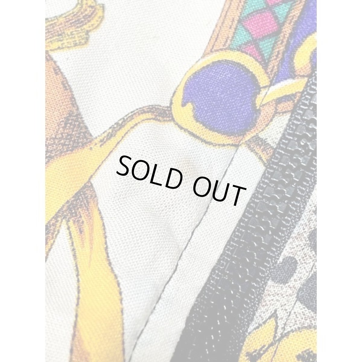 画像14: スカーフ柄 カラフル ジップアップ アメリカ古着 ジャンパー ヴィンテージブルゾンジャケット (14)