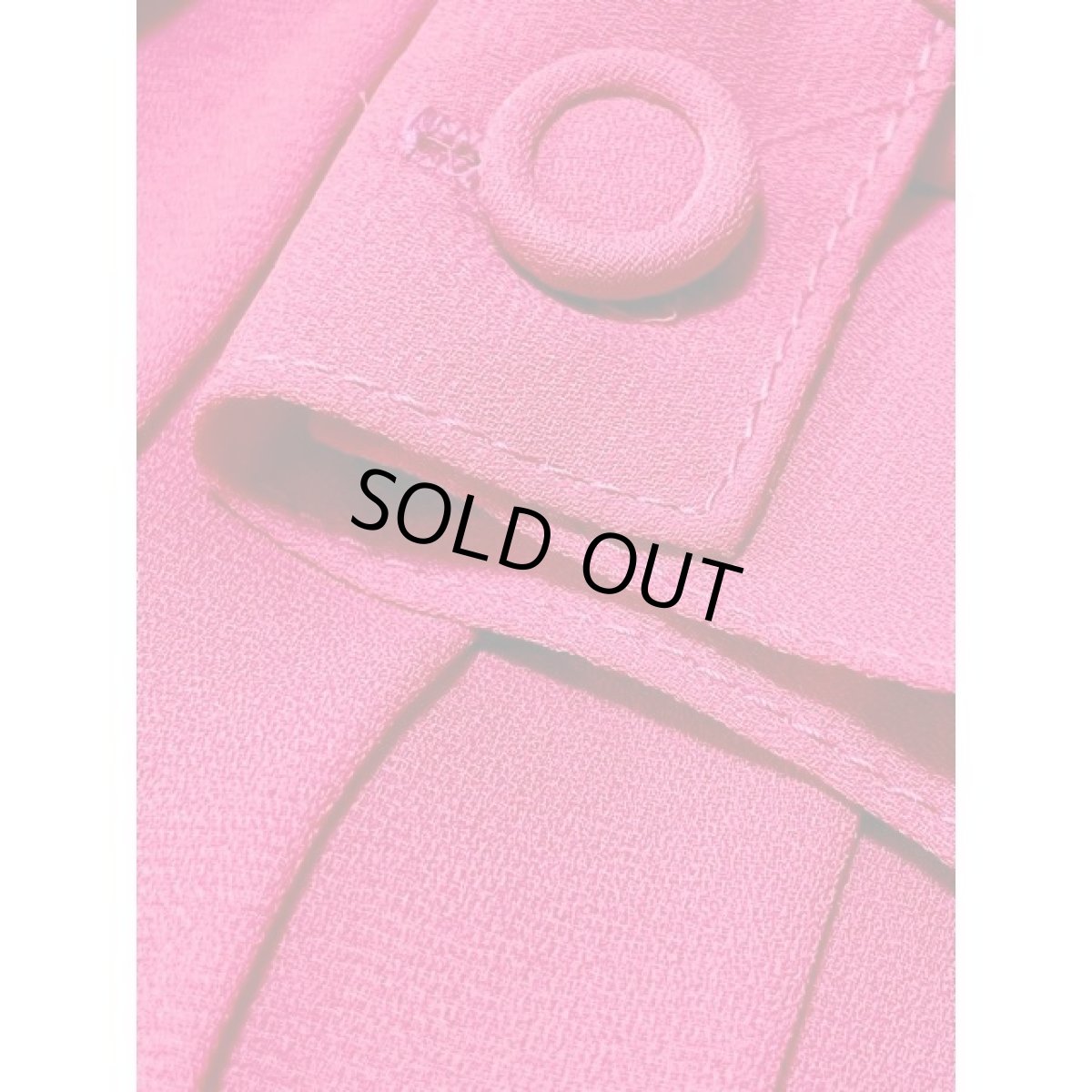 画像11: フロント斜めタックデザイン ピンク レトロ アメリカ古着 ヴィンテージドレス (11)