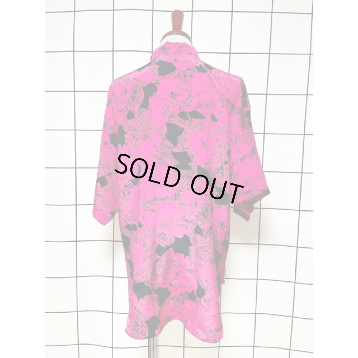 画像2: アート柄 バイカラー レトロ アメリカ古着 シャツ ヴィンテージブラウス (2)