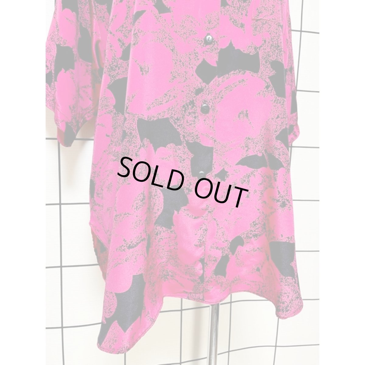 画像7: アート柄 バイカラー レトロ アメリカ古着 シャツ ヴィンテージブラウス (7)