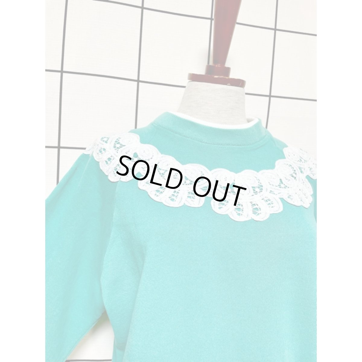 画像6: レース グリーン レトロ アメリカ古着 ヴィンテージスウェット (6)