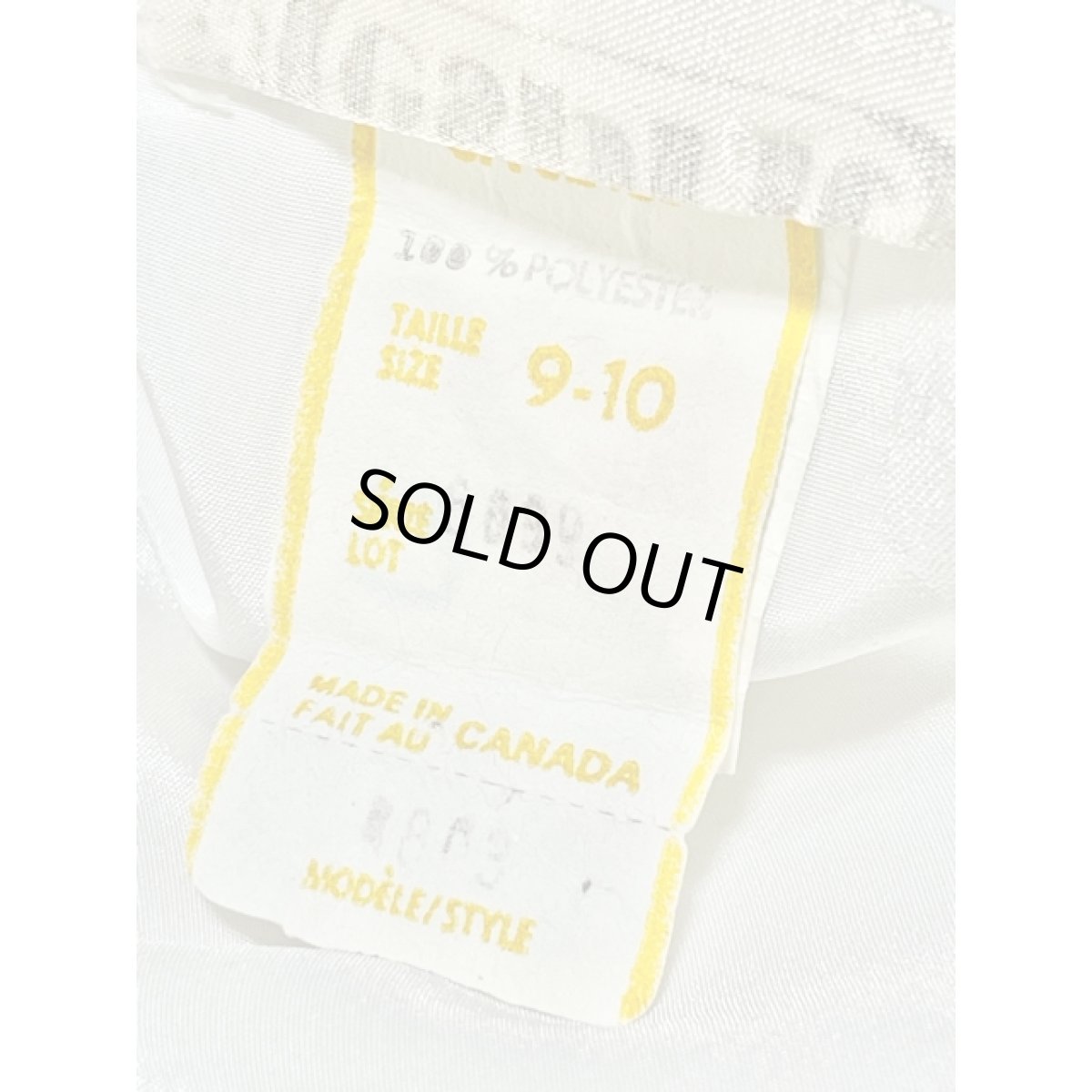 画像15: カナダ製 CANADA 楕円ドット織り ホワイト タック レトロ アメリカ古着 長袖 シャツ ヴィンテージブラウス (15)