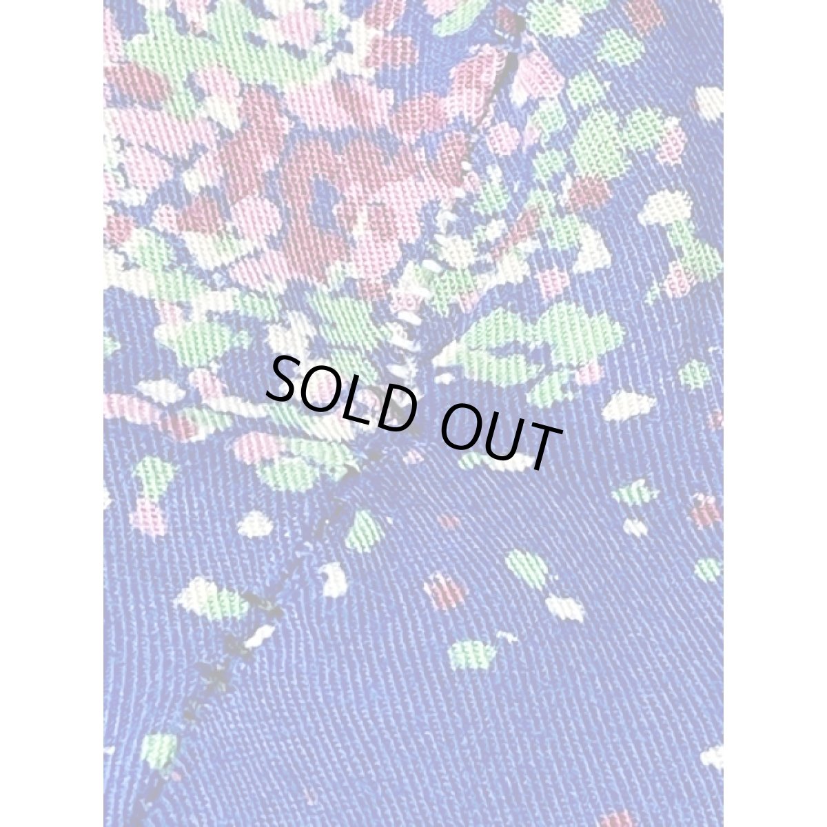 画像15: カラフル刺繍 ブルー フォークロア レトロ アメリカ古着 ヴィンテージロングワンピース (15)