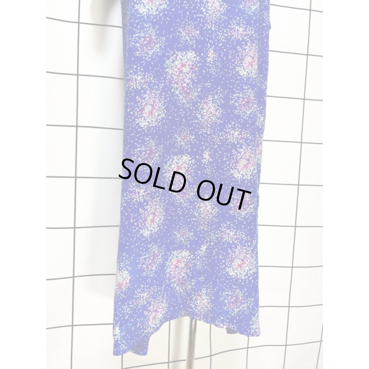 画像9: カラフル刺繍 ブルー フォークロア レトロ アメリカ古着 ヴィンテージロングワンピース (9)