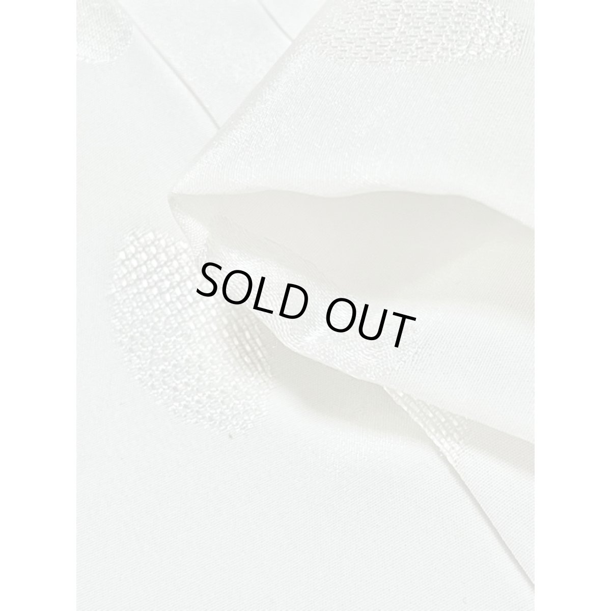 画像14: カナダ製 CANADA 楕円ドット織り ホワイト タック レトロ アメリカ古着 長袖 シャツ ヴィンテージブラウス (14)