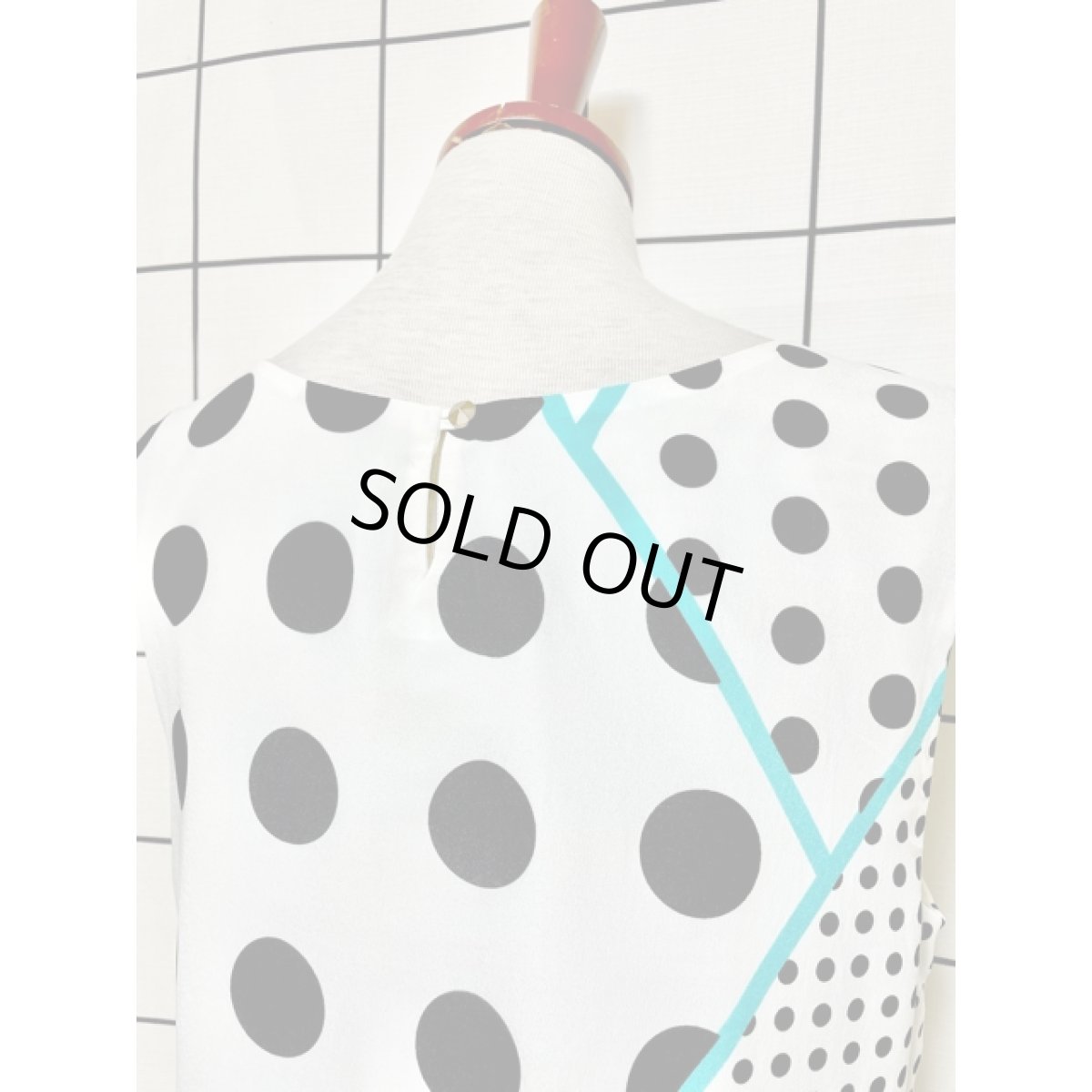 画像4: 大小3種類のドット レトロ 古着 ワンピース (4)