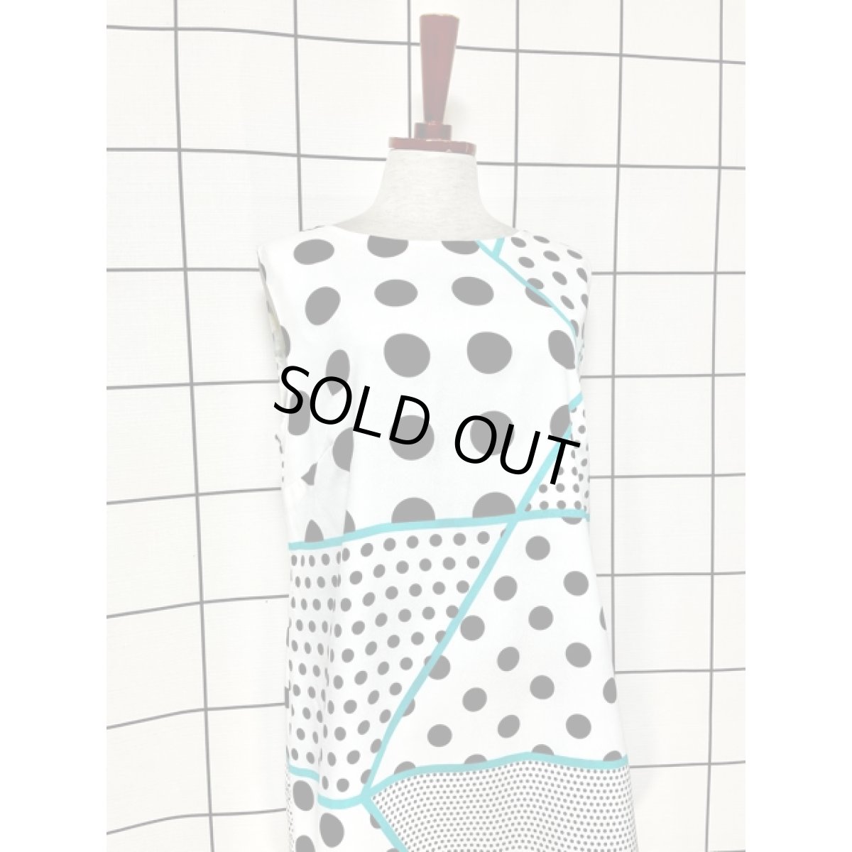 画像5: 大小3種類のドット レトロ 古着 ワンピース (5)