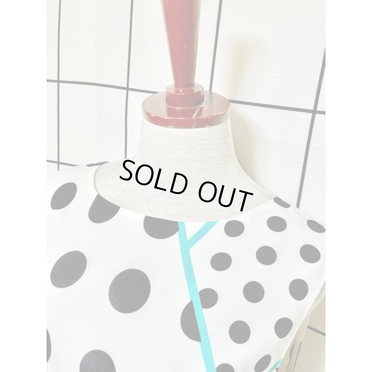 画像6: 大小3種類のドット レトロ 古着 ワンピース (6)