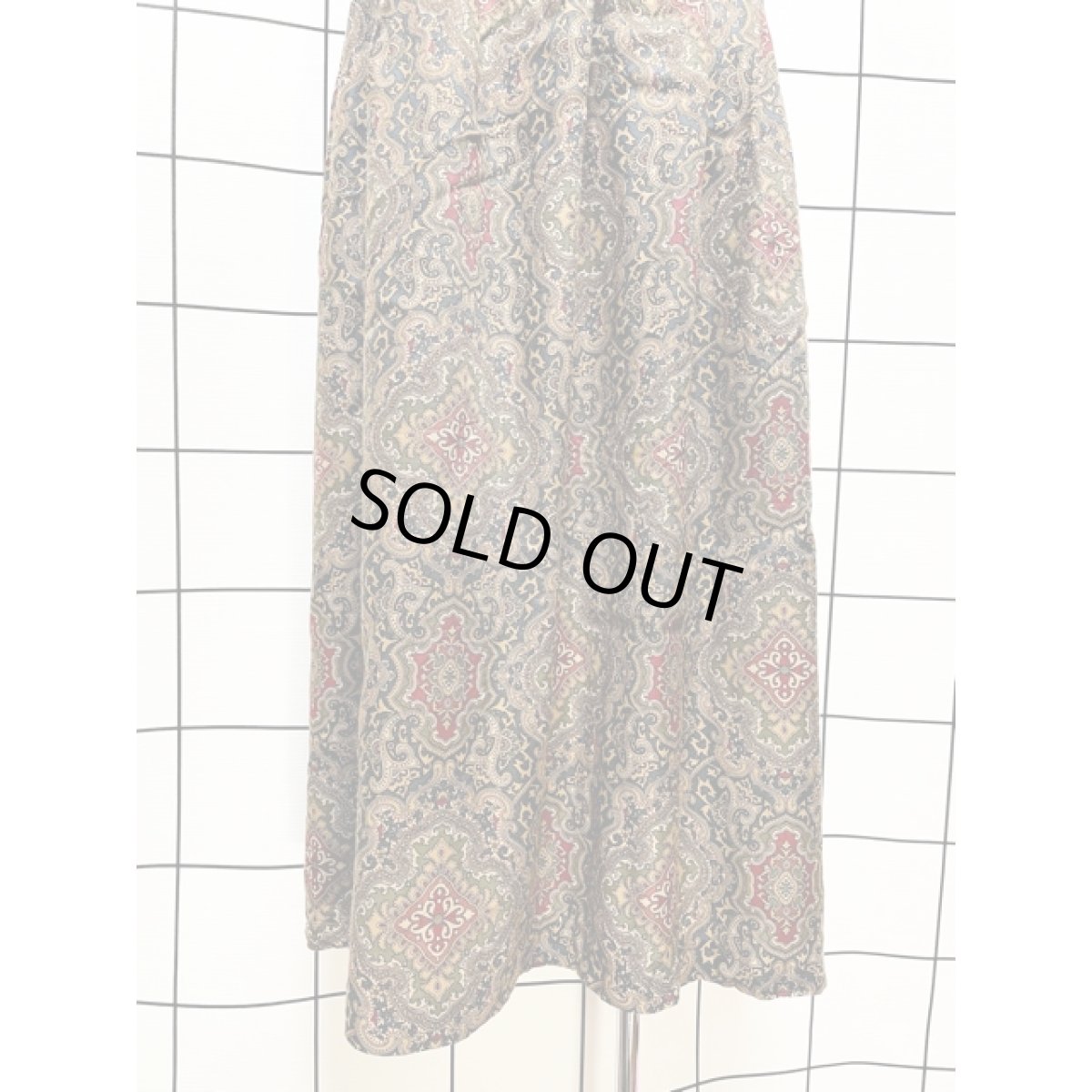 画像3: オリエンタル調 ウエストゴム レトロ アメリカ古着 ヴィンテージスカート (3)