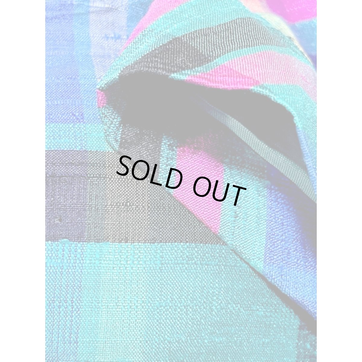 画像10: ショート丈 ノーカラー チェック柄 レトロ 古着 ヴィンテージジャケット (10)