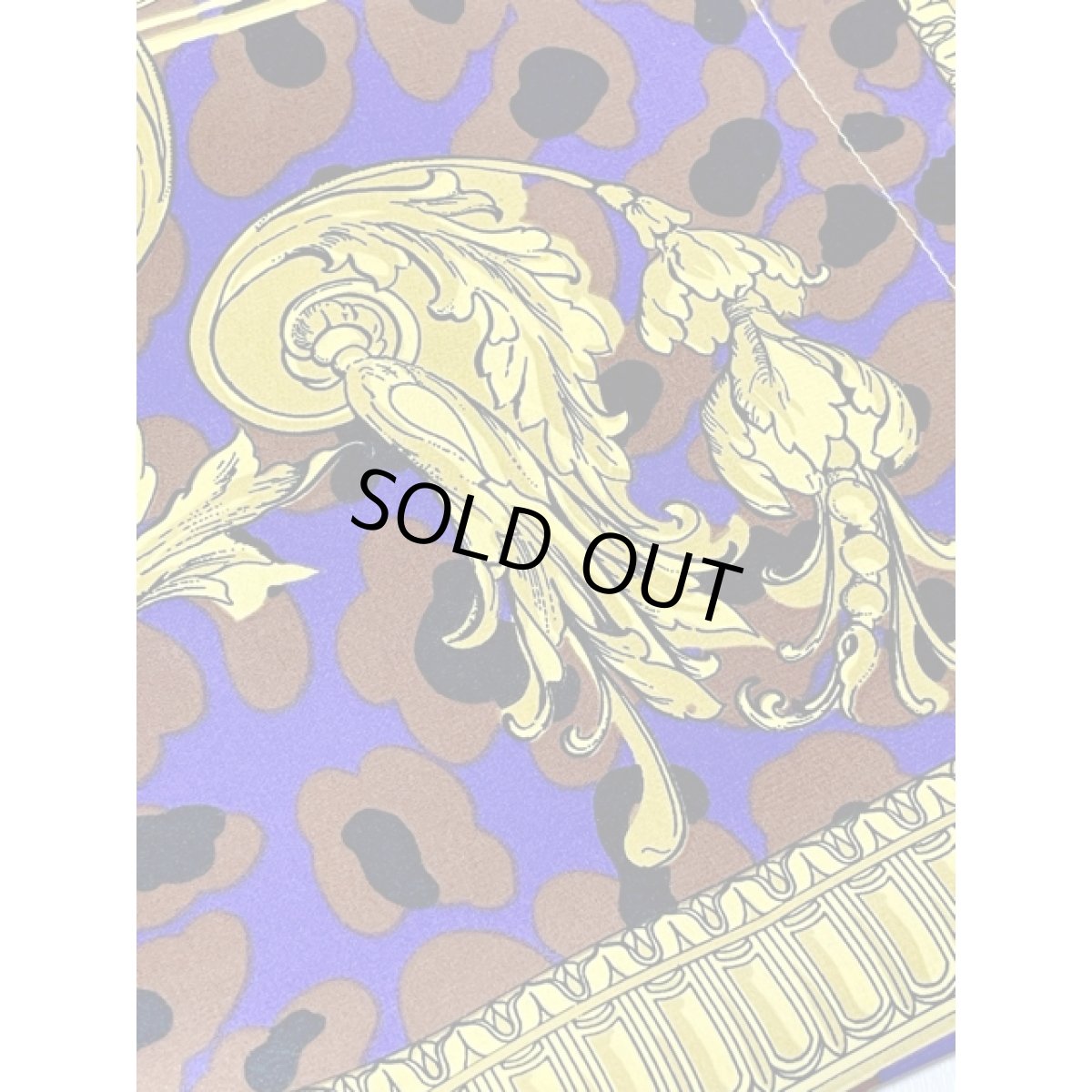 画像12: スカーフ柄 アシンメトリー襟 シャツ 長袖 アメリカ古着 レトロ ヴィンテージブラウス (12)