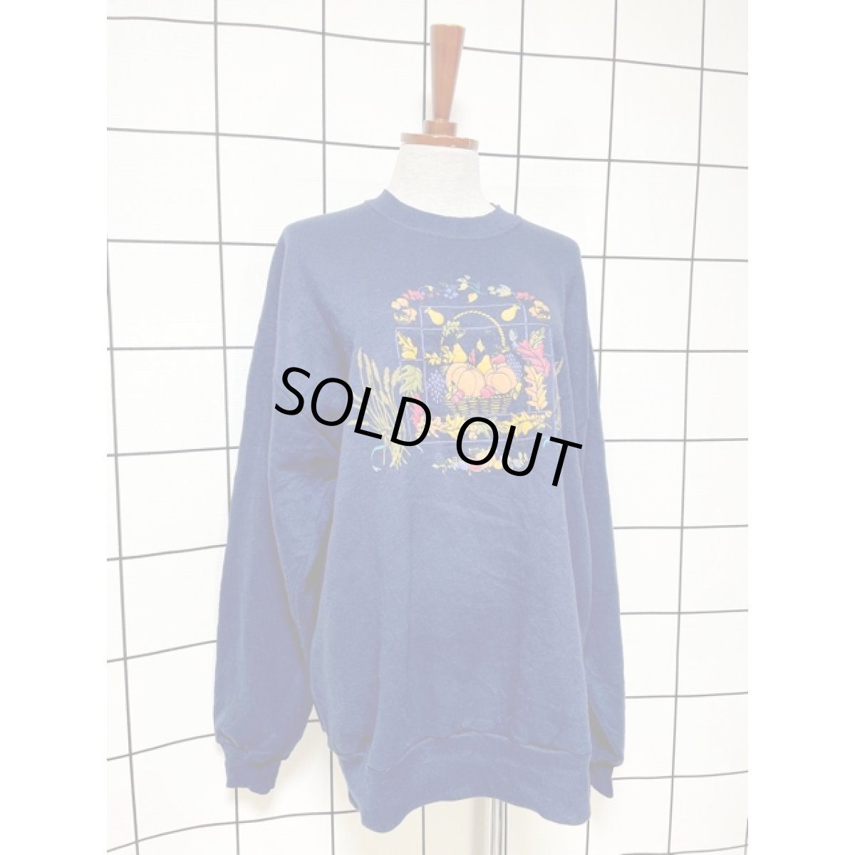 画像3: パンプキン ネイビー レトロ アメリカ古着 ヴィンテージスウェット (3)