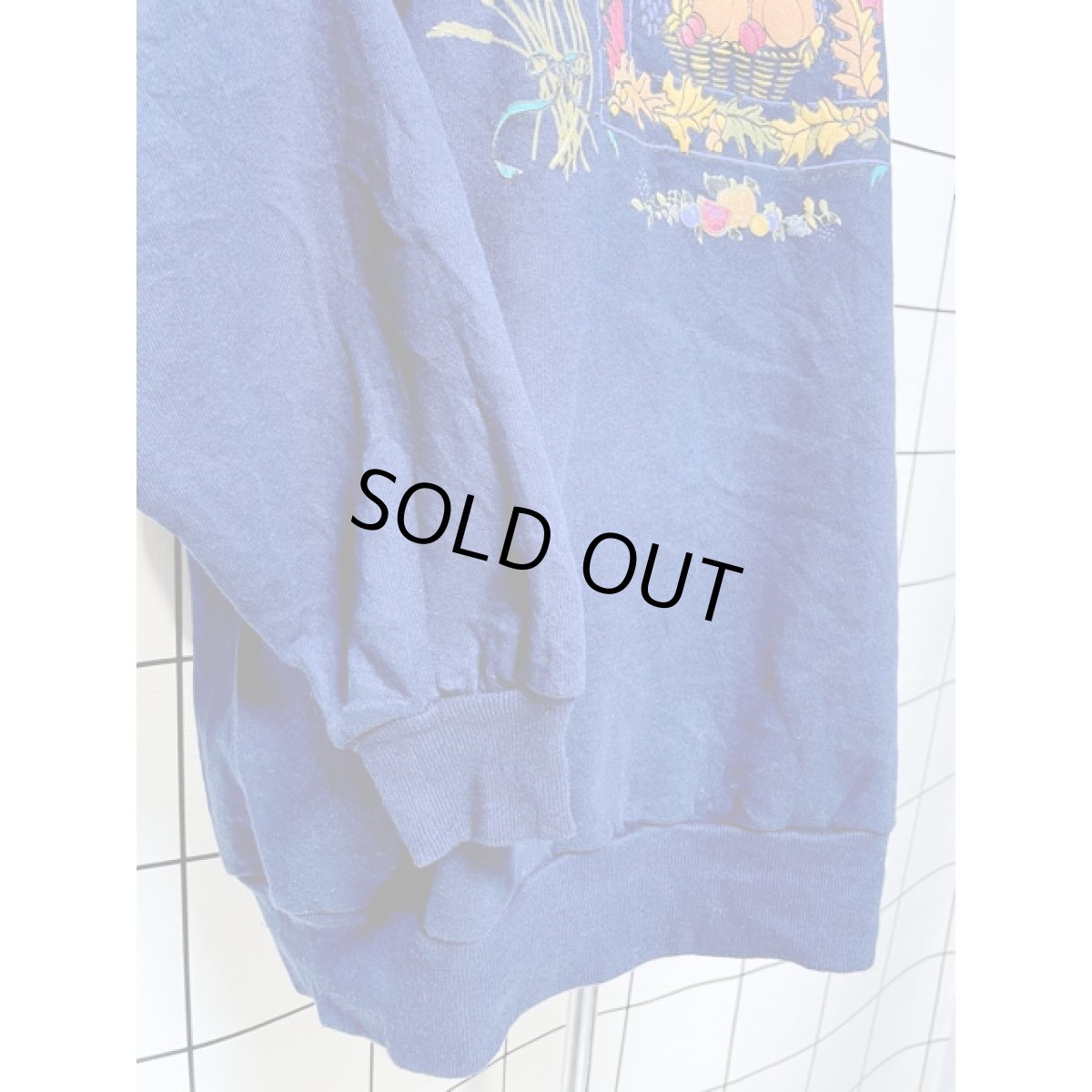 画像8: パンプキン ネイビー レトロ アメリカ古着 ヴィンテージスウェット (8)