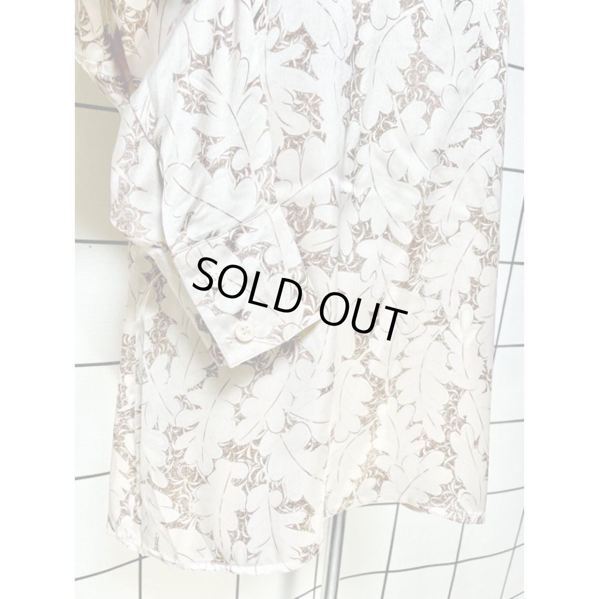 画像9: レース襟 後ろボタン レトロ シャツ 長袖 アメリカ古着 ヴィンテージブラウス (9)