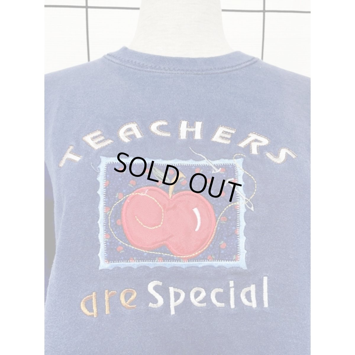 画像7: アップル 英字 刺繍 ネイビー レトロ Mexico 古着 ヴィンテージスウェット (7)