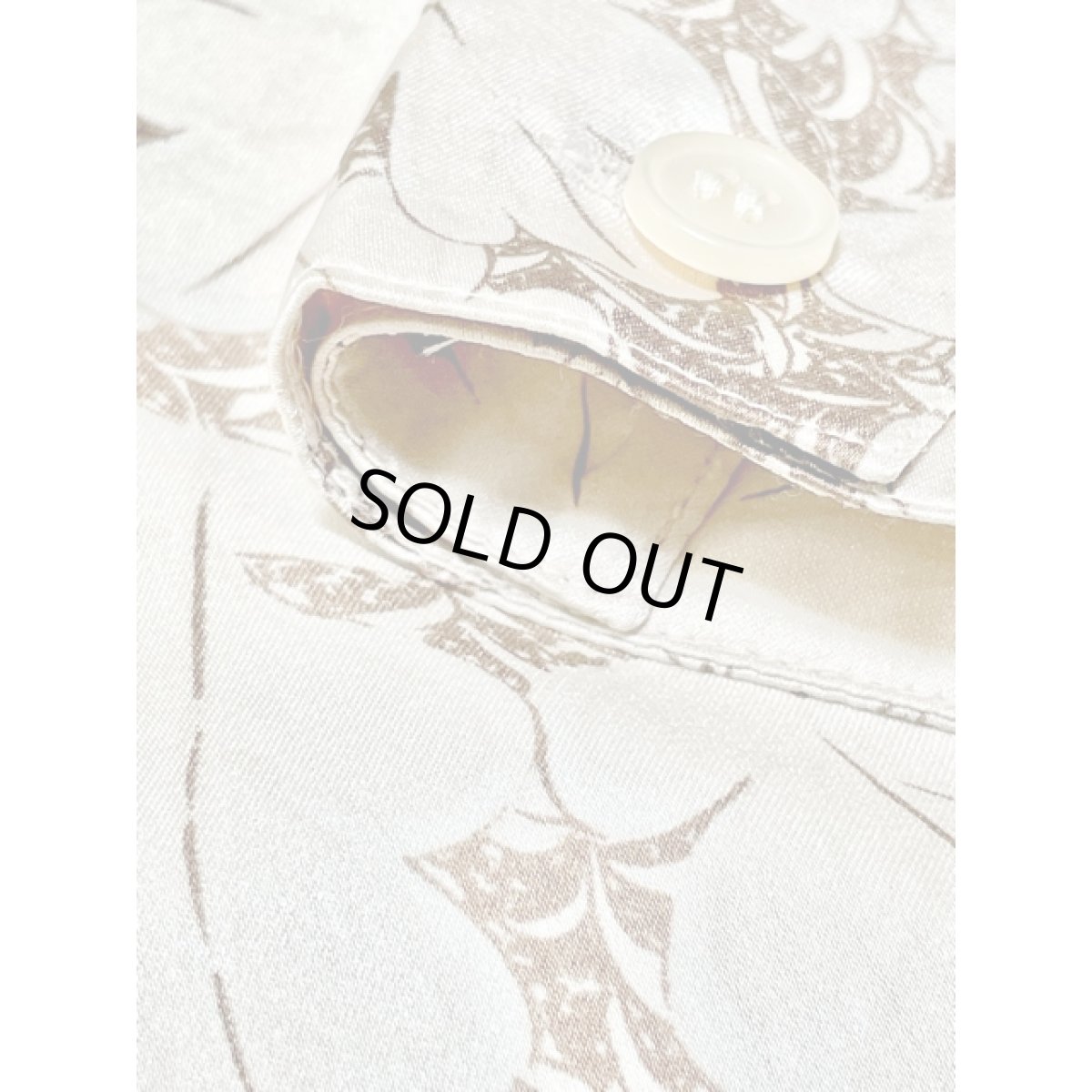 画像13: レース襟 後ろボタン レトロ シャツ 長袖 アメリカ古着 ヴィンテージブラウス (13)