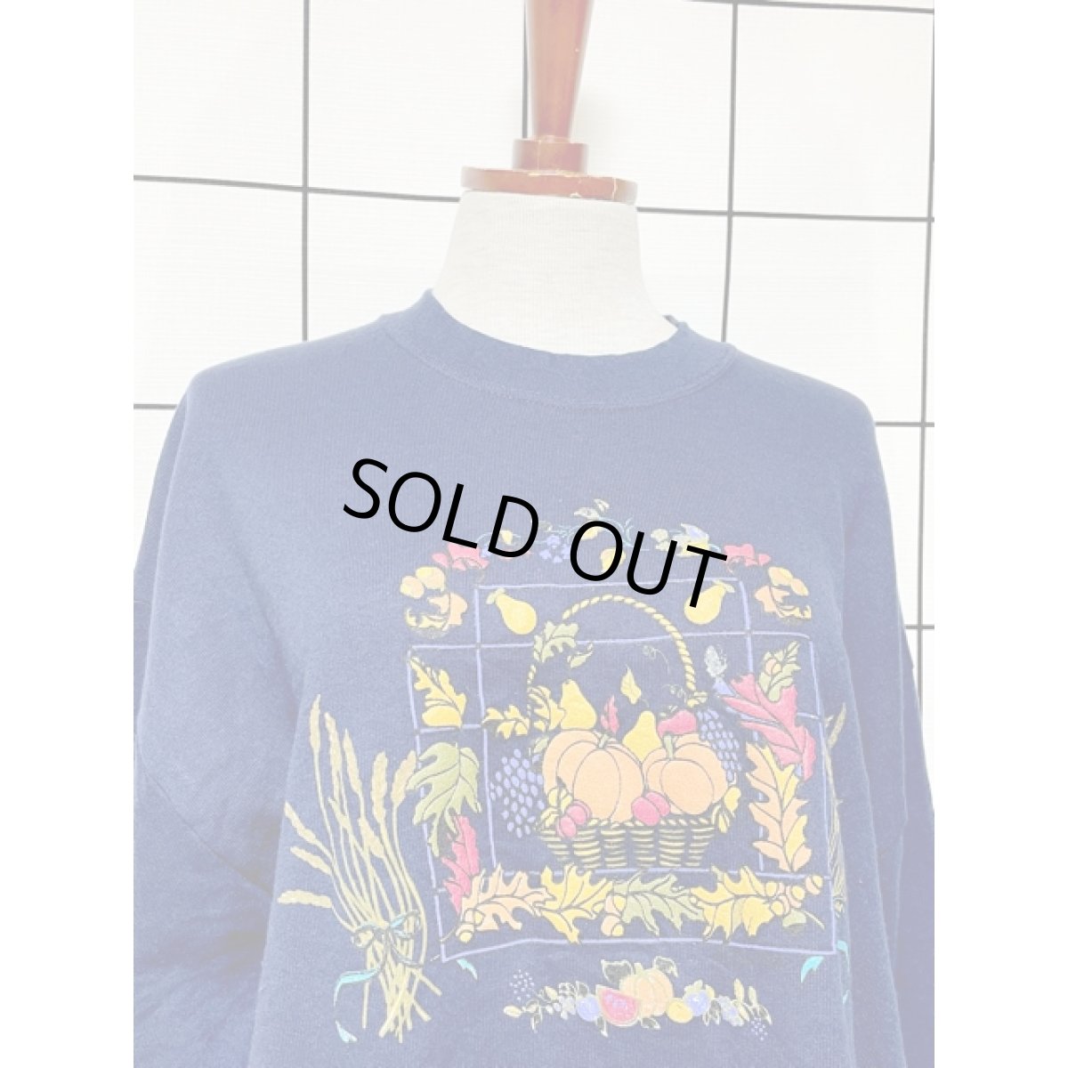 画像5: パンプキン ネイビー レトロ アメリカ古着 ヴィンテージスウェット (5)