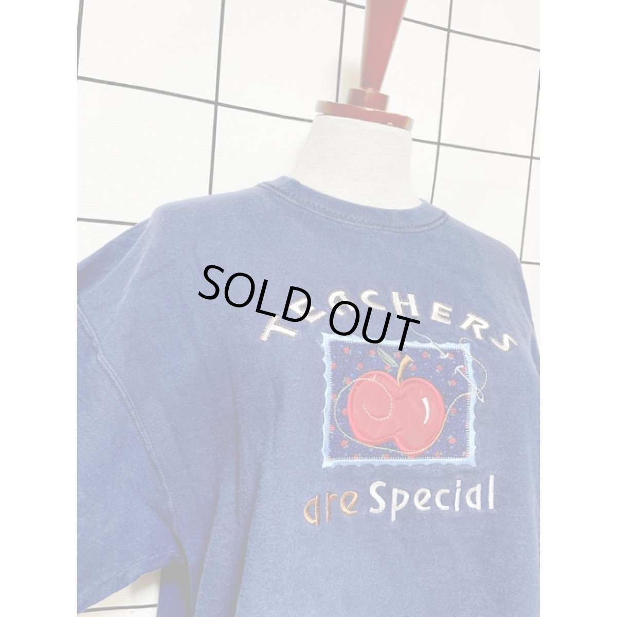 画像6: アップル 英字 刺繍 ネイビー レトロ Mexico 古着 ヴィンテージスウェット (6)