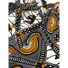 画像7: アフリカンバティック Africanbatik 鳥柄 ウエストゴム レトロ アメリカ古着 ヴィンテージロングスカート (7)