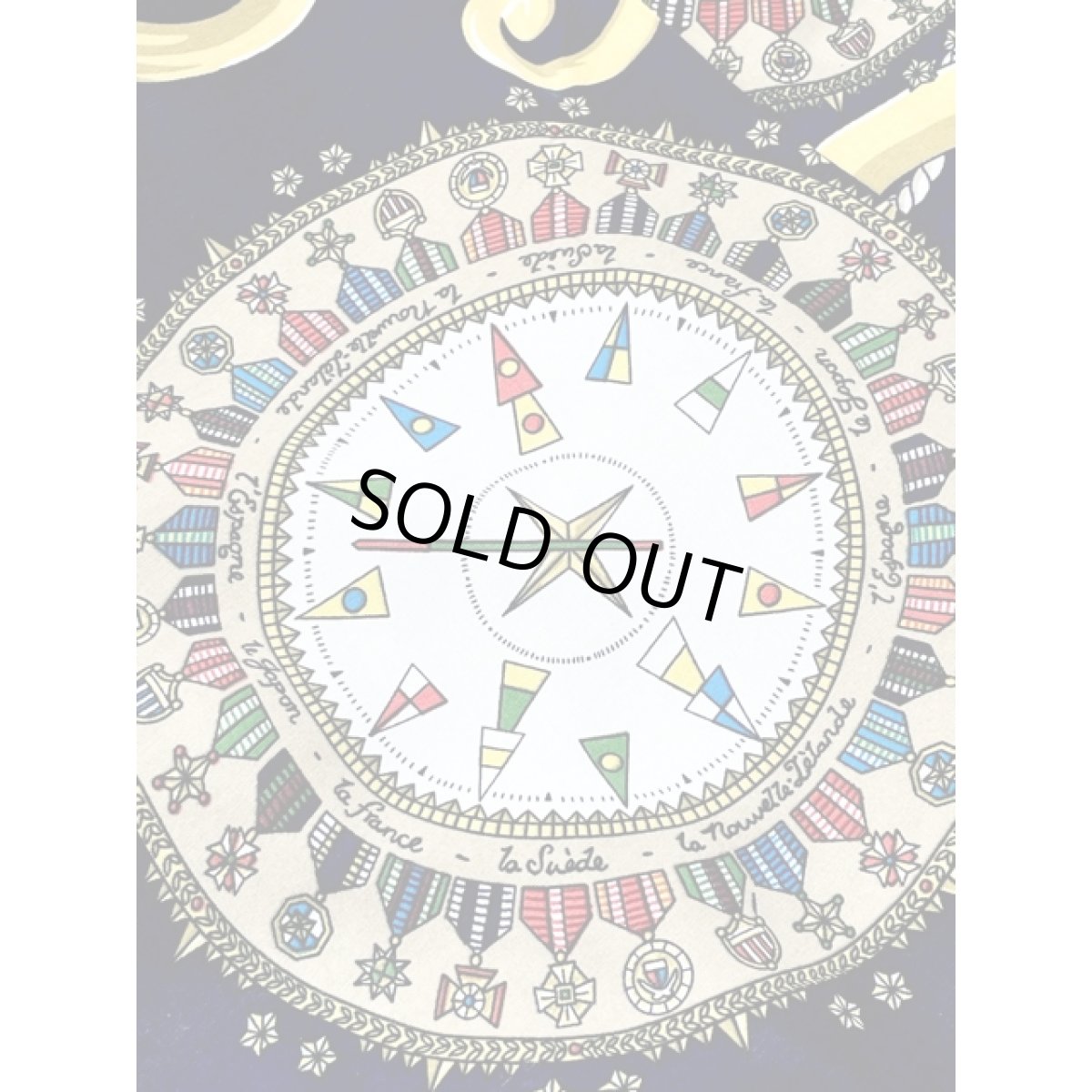 画像10: スカーフ柄 ネイビー シングルボタン レトロ アメリカ古着 ヴィンテージジャケット (10)