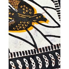 画像14: アフリカンバティック Africanbatik 鳥柄 ウエストゴム レトロ アメリカ古着 ヴィンテージロングスカート (14)