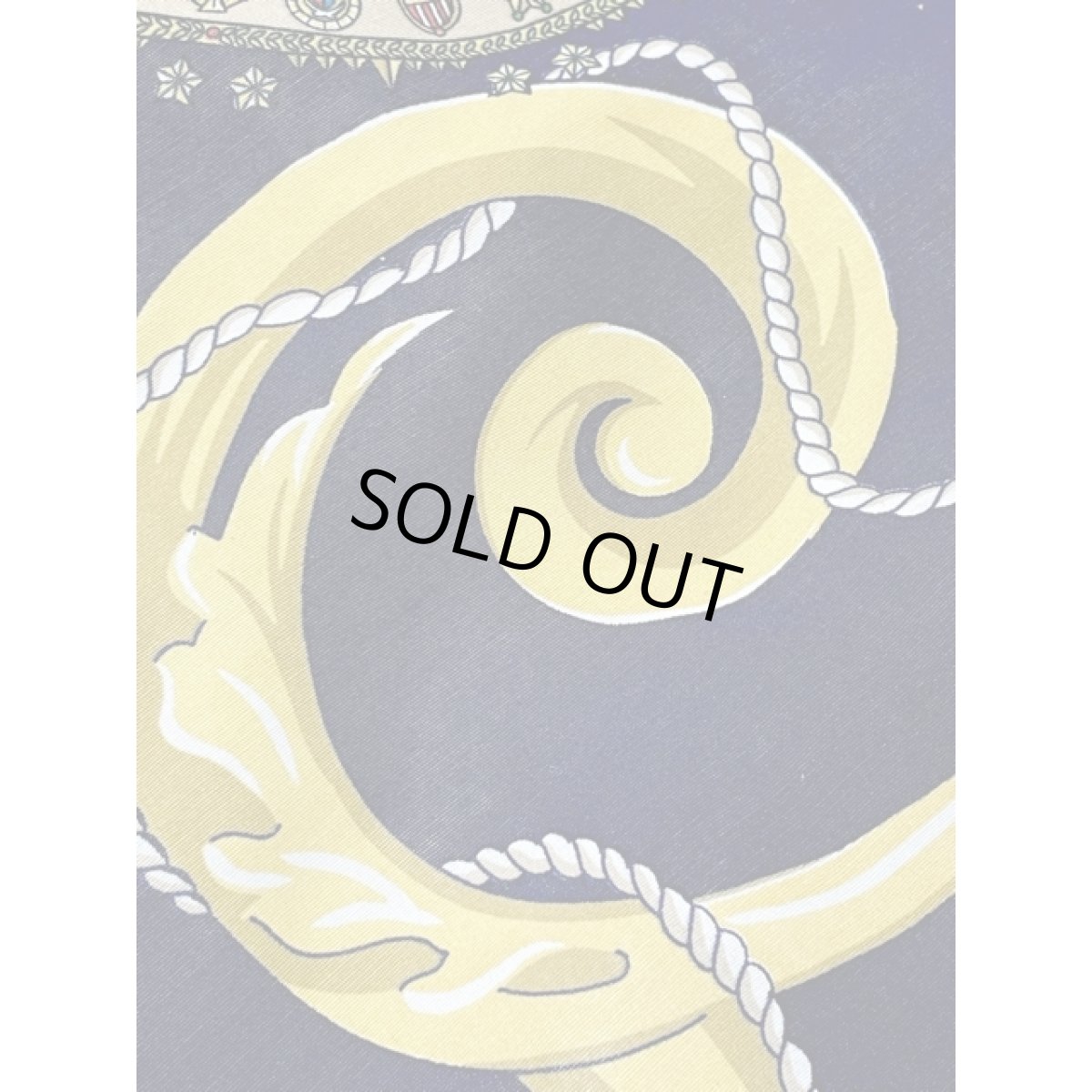 画像11: スカーフ柄 ネイビー シングルボタン レトロ アメリカ古着 ヴィンテージジャケット (11)