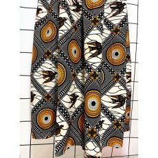 画像3: アフリカンバティック Africanbatik 鳥柄 ウエストゴム レトロ アメリカ古着 ヴィンテージロングスカート (3)