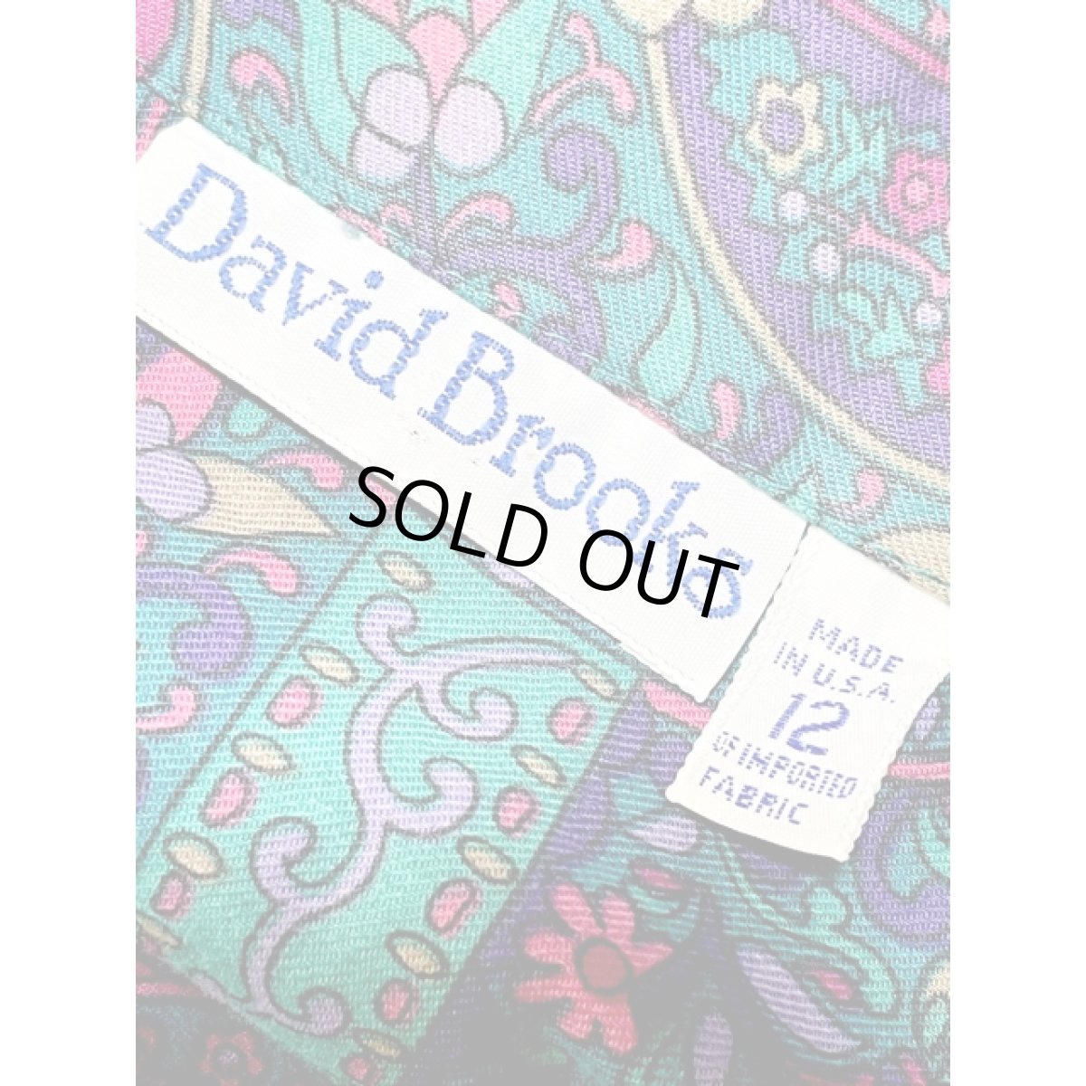 画像13: レトロサイケ 花柄 アメリカ古着 長袖 シャツ ヴィンテージブラウス (13)