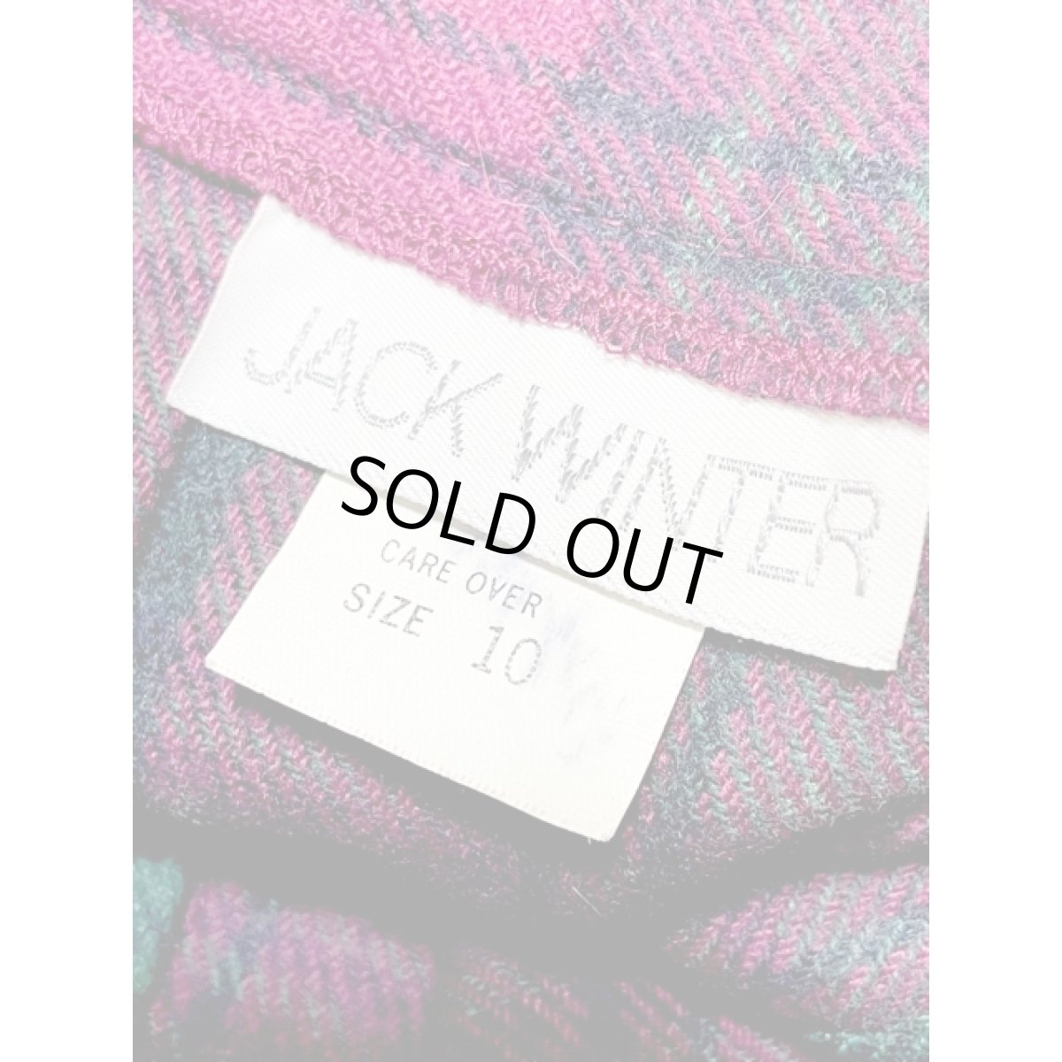 画像9: チェック柄 ウール混紡 レトロ アメリカ古着 ヴィンテージスカート (9)