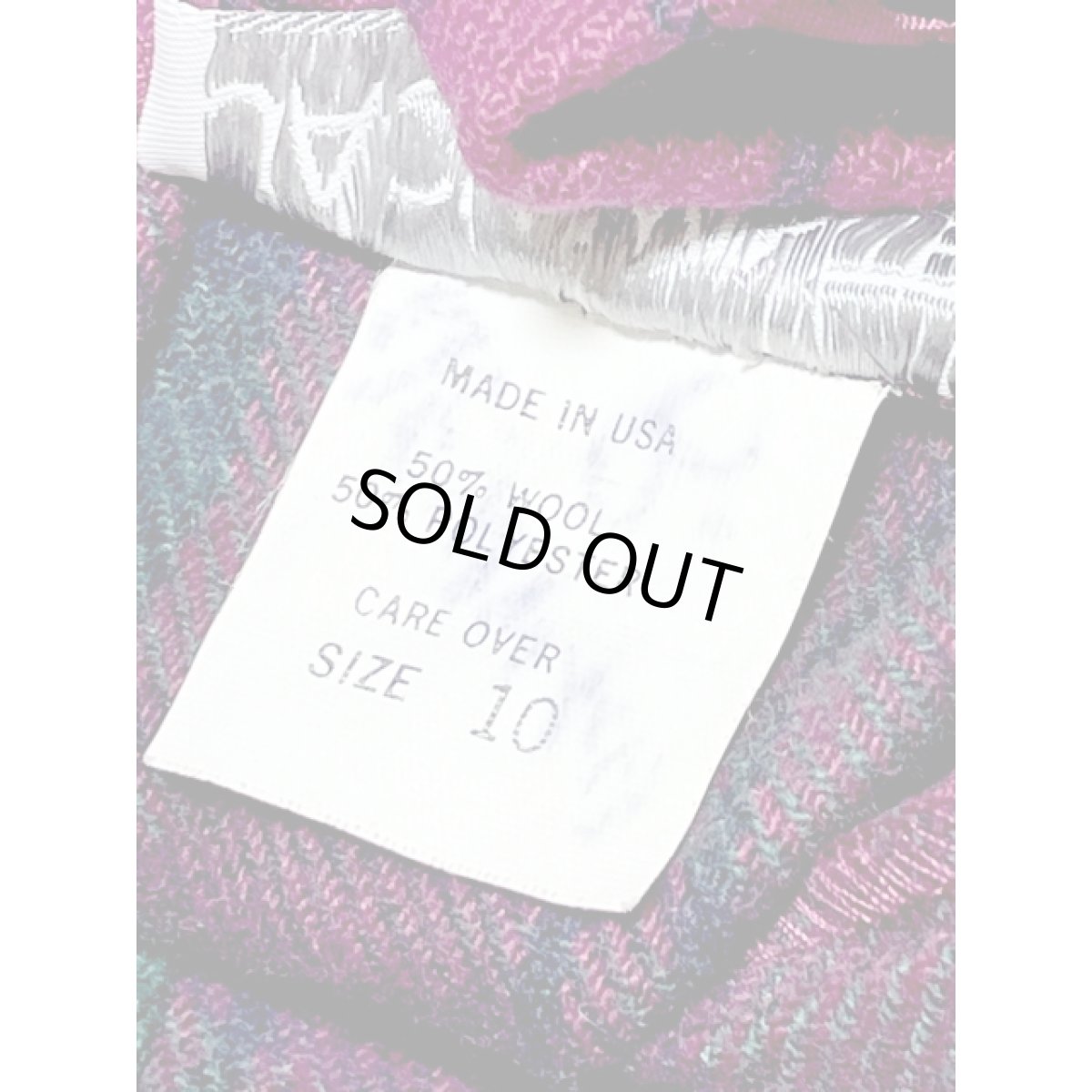 画像10: チェック柄 ウール混紡 レトロ アメリカ古着 ヴィンテージスカート (10)