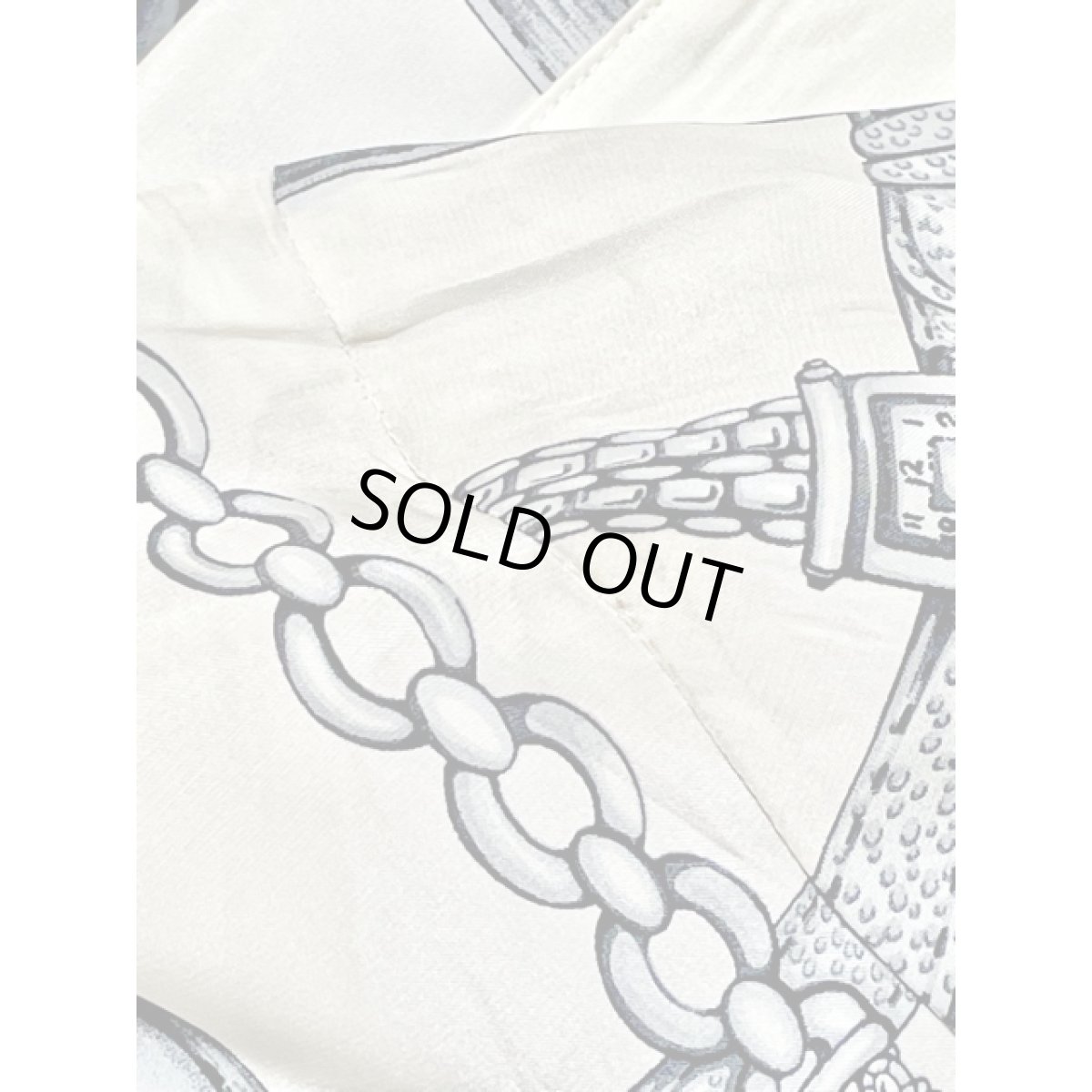 画像14: スカーフ柄 シャツ アメリカ古着 レトロ ヴィンテージブラウス (14)